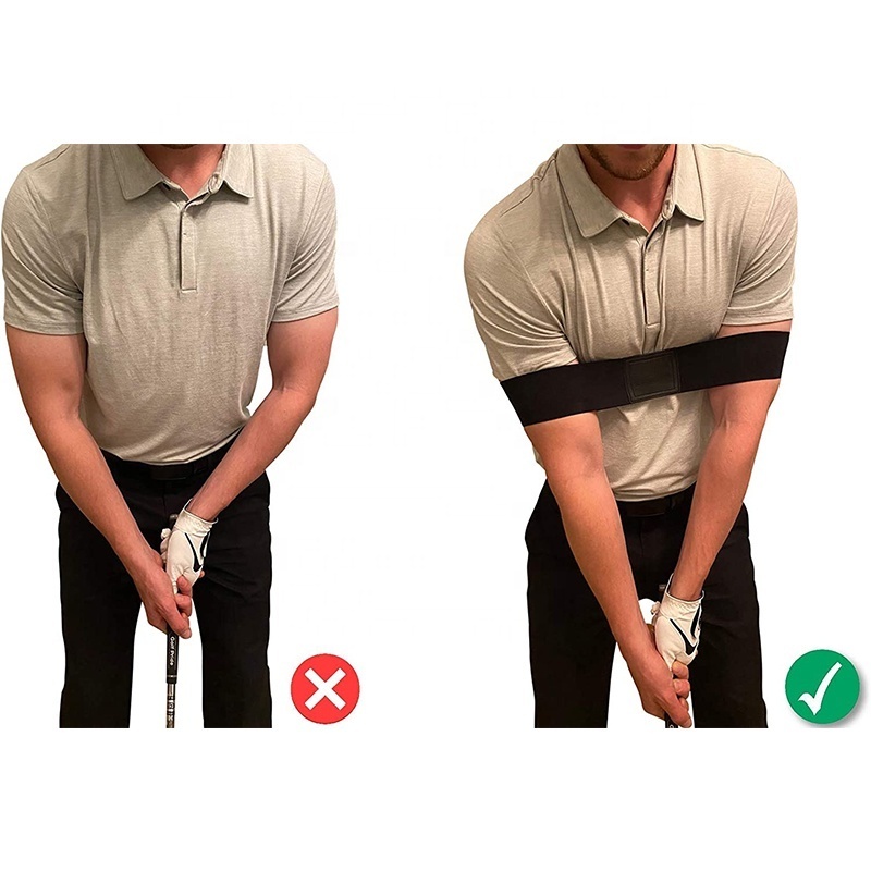 Golf Swing Arm Band Training Aid Strap Motion Correction Belt for Beginners Golf arm Swing Trainer