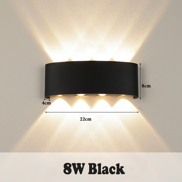 Led Wall Lamp Waterproof Outdoor Lighting Wall Sconce Lamp Interior Wall Light Fixture Decor Living Room Bedroom Porch Lamp 8W