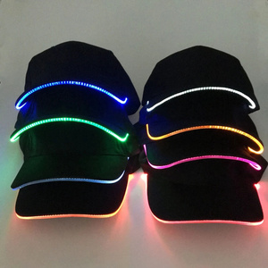 Solid Color LED Luminous Baseball Hat Christmas Party Peaked Cap Outdoor Clothing Accessory Gift For Friend Hat