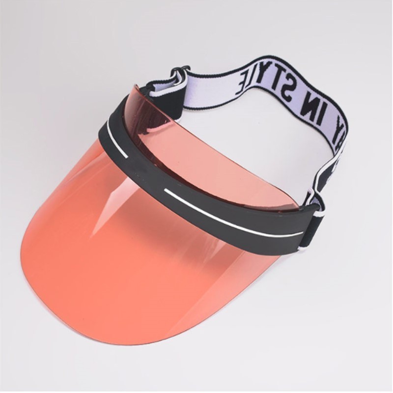 Women Men Transparent PVC Plastic Sunshade Hat Frosted Sweet Candy Color Empty Open Top Sports Beach Sun Visor Cap