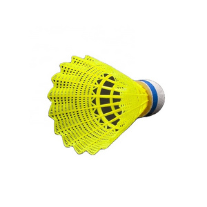 Yellow color Nylon Feather Shuttlecock Badminton Best training Shuttlecock