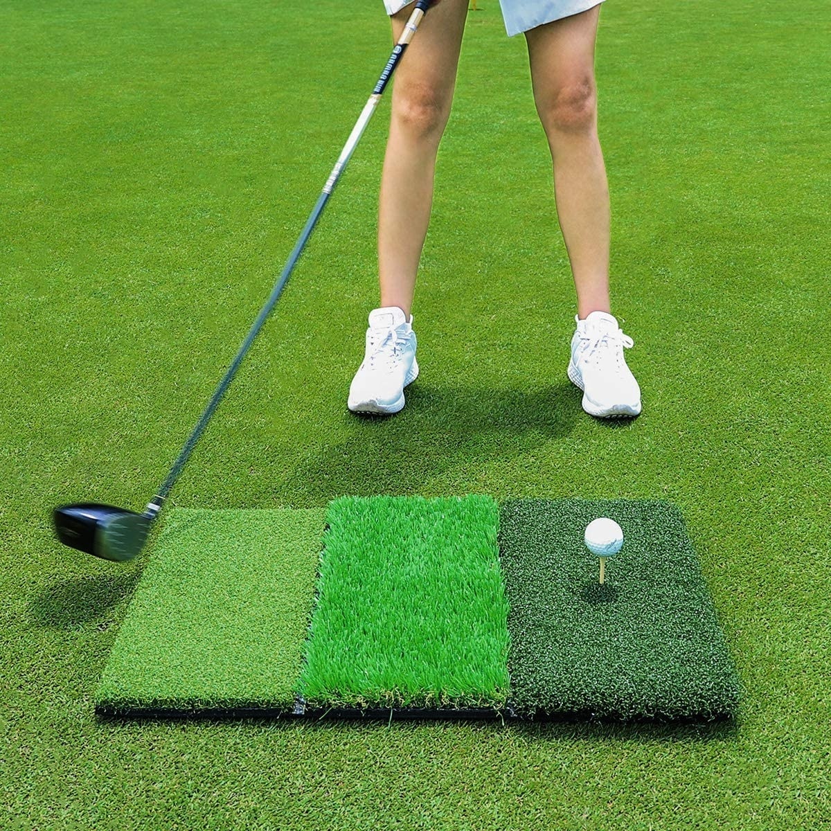 Customized Golf Swing Mat 3 Pieces Golf Practice Hitting Mat Golf Swing Mat