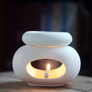 Matte Finished Ceramic Aromatherapy Wax Melt Warmer for Fragrant Essential Oil Decorative Home Burner for Aromatic Use