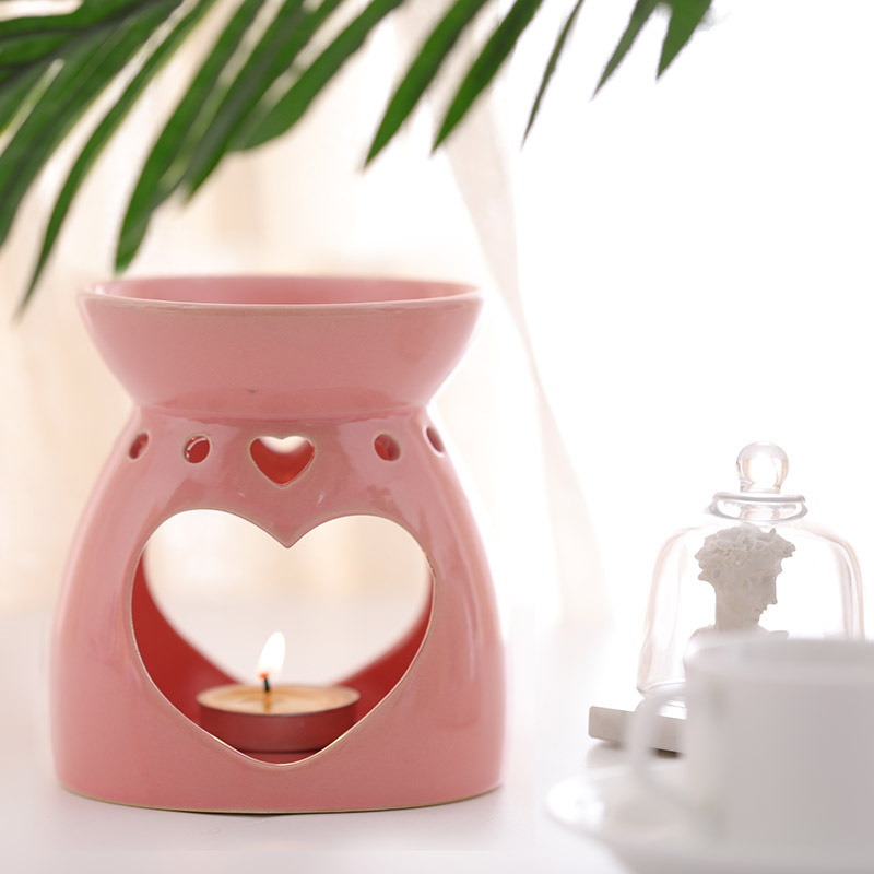 4 Color Ceramic Oil Burner Customized Aromatic Wax Melter Warmer Lamp for Essential Oil & Incense Incense Burner Holder