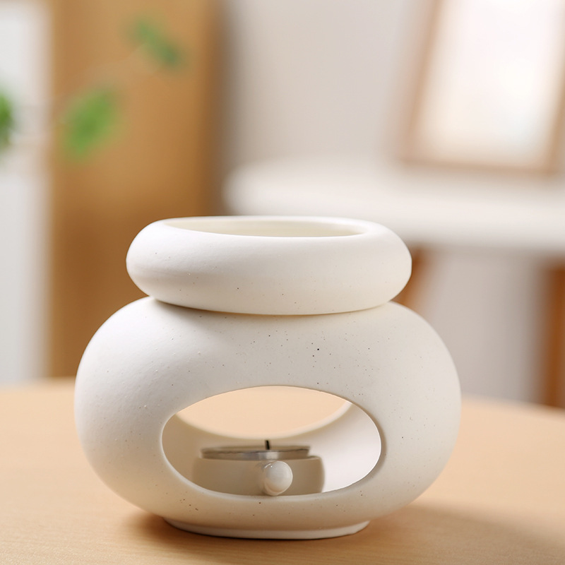 Matte Finished Ceramic Aromatherapy Wax Melt Warmer for Fragrant Essential Oil Decorative Home Burner for Aromatic Use