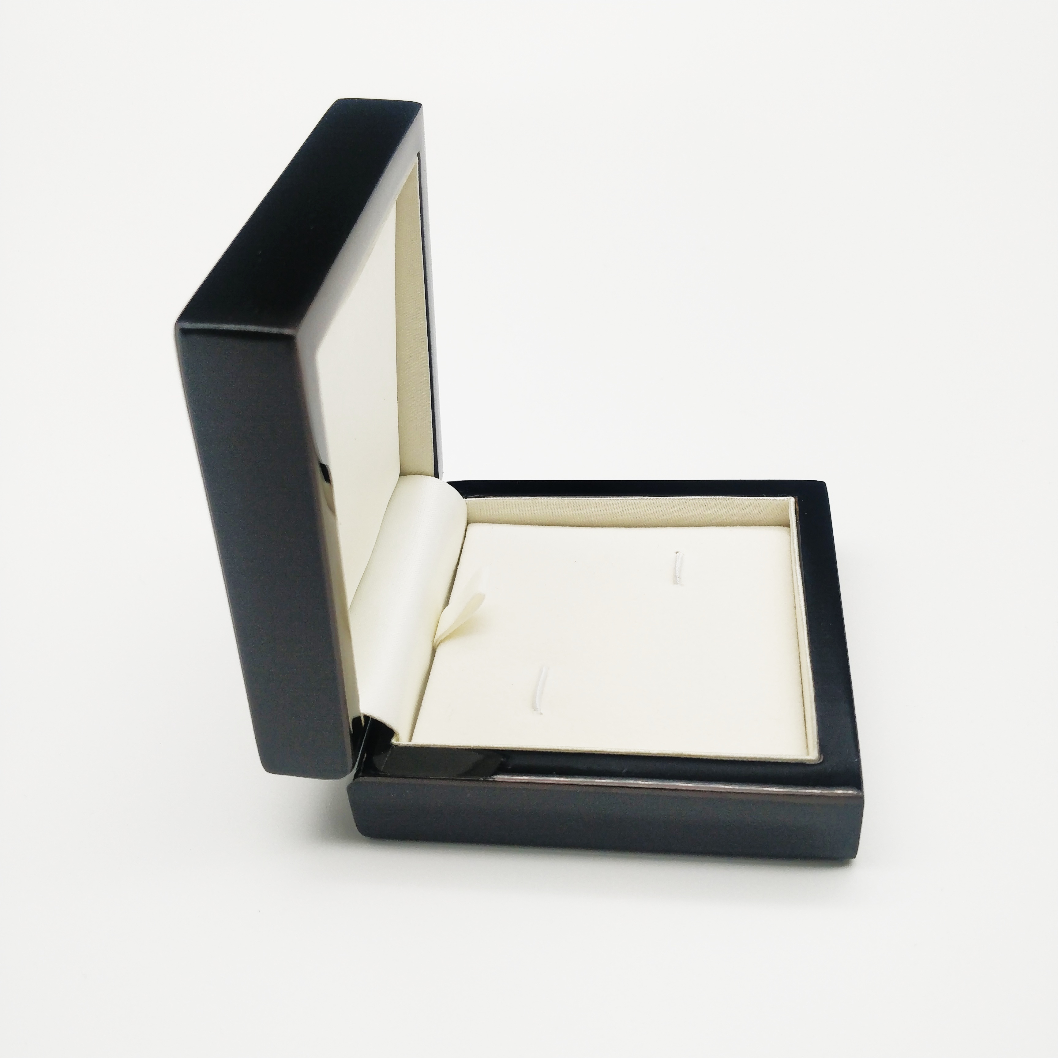 Jewellery boxes wholesale black lacquered MDF wood box for jewellery shiny finishing packaging earrings and necklace boxes