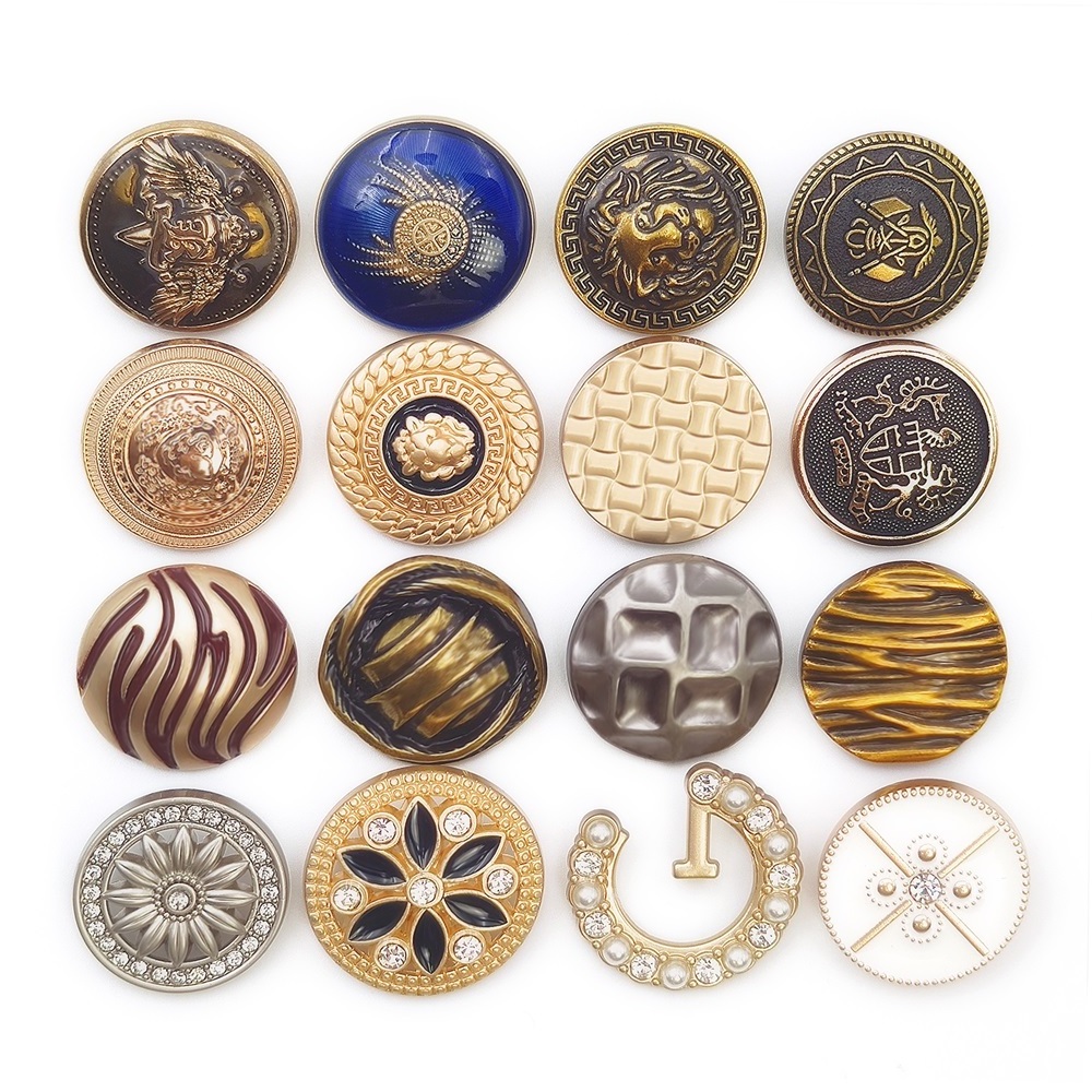 Wholesale waistcoat Lion Custom design fancy uniform metal button suit button gold blazer shank coat buttons for suit blazer