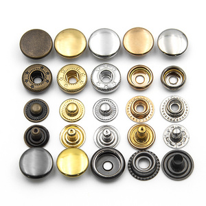 OEM four part botones bag clothes clothing botton accessories 201 316 633 831 custom logo metal press snap button for clothing