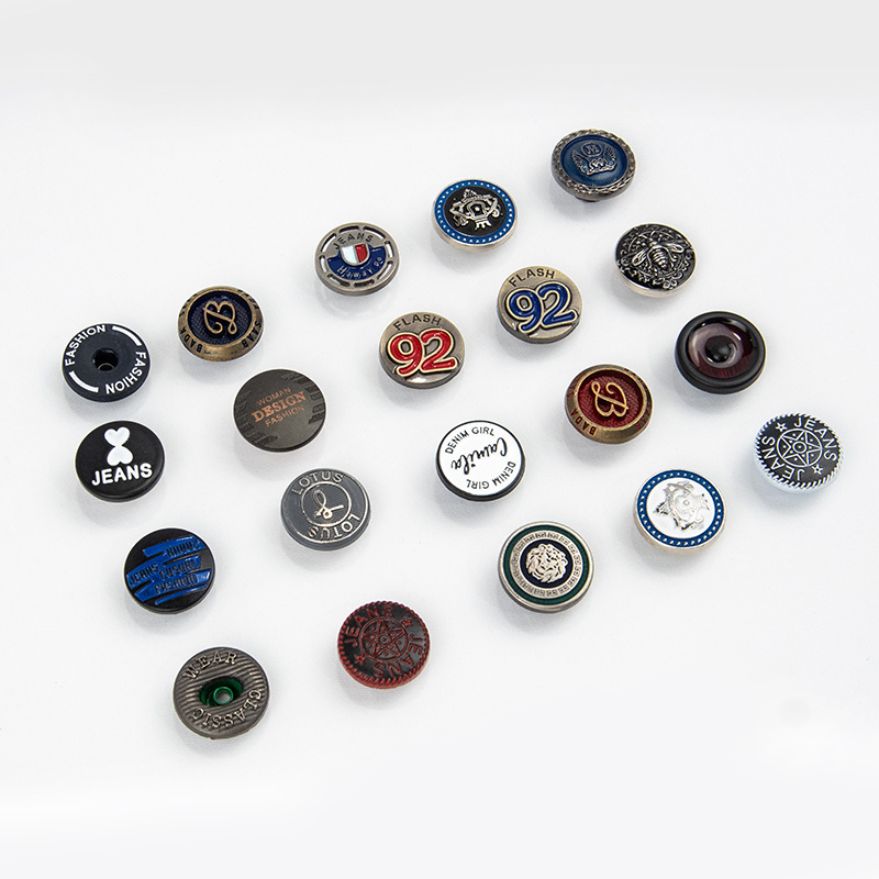 High quality custom logo zamak tack custom denim metal Jacket botton custom rivet buttons jean buttons cloth button for jeans