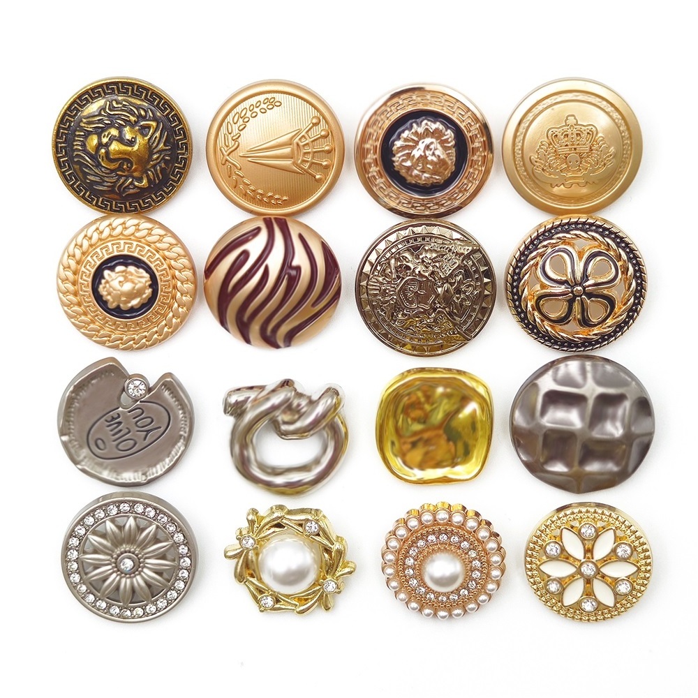 Wholesale waistcoat Lion Custom design fancy uniform metal button suit button gold blazer shank coat buttons for suit blazer