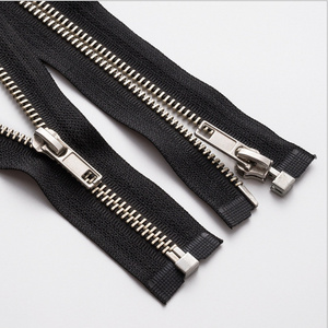 OEM Jacket bag jeans cremallera brass teeth zip Double Close End zipper custom Rainbow zipper metal zippers for handbags