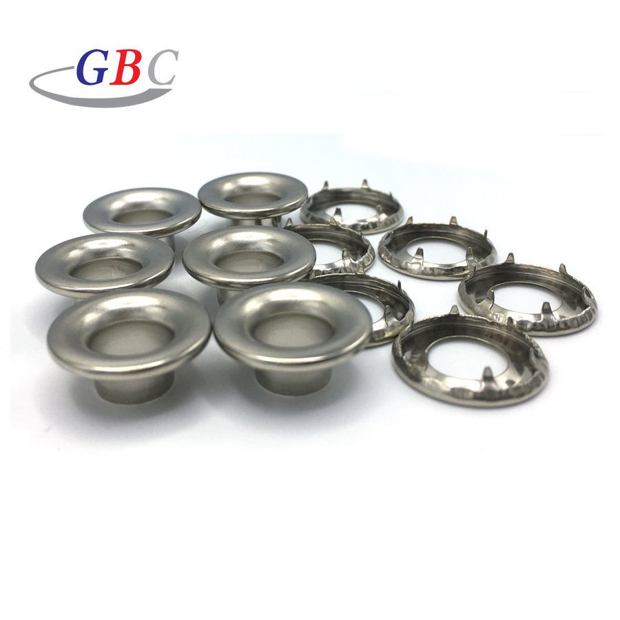 Metal grommet accessories stainless steel 304 claw eyelets for tarpaulin or canvas brass eyelets  for tents for leather