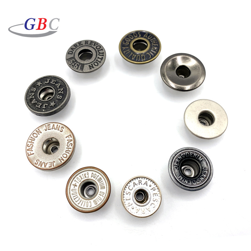 Factory wholesale  Good price wholesale custom logo metal jeans buttons for clothes and jeans