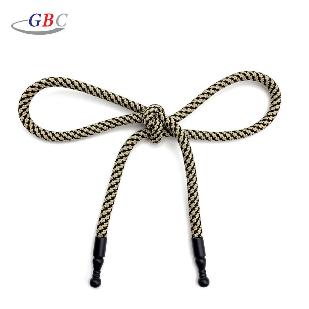 Custom design polyester draw string cord with metal tips for hoodies