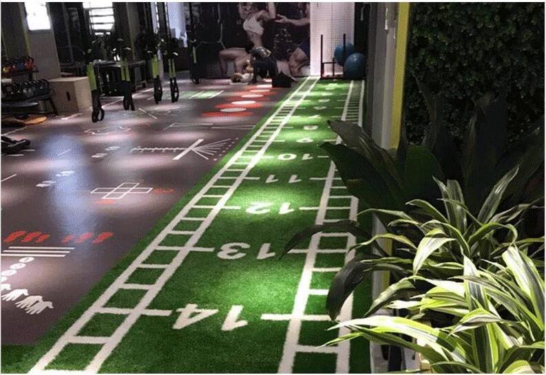 Customized Logo size gym accessories Gym artificial Grass Floor gym Floor mat