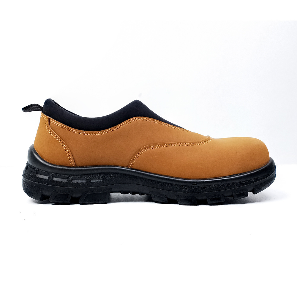 Slip on steel toe anti puncture safety shoes for men