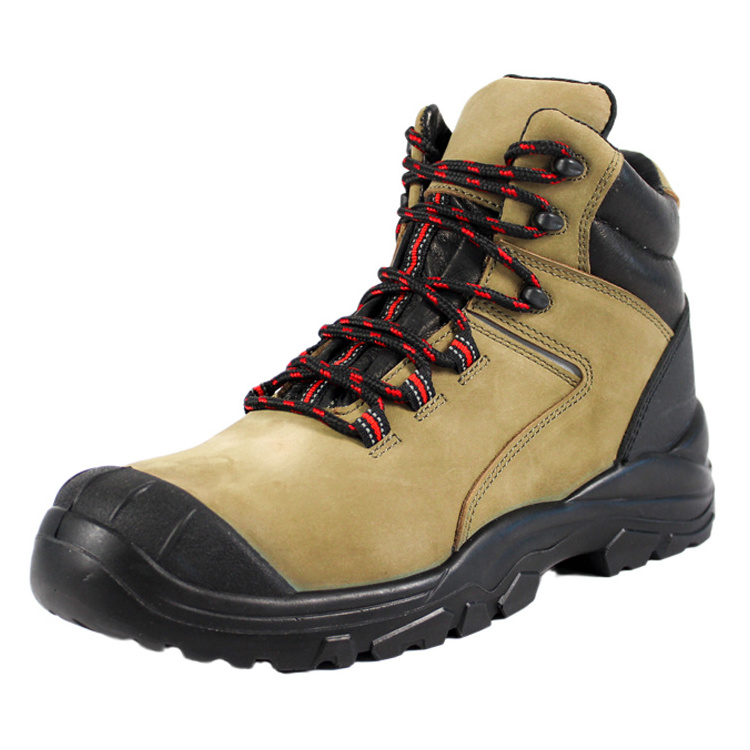 Hot selling composite toe cap work shoes nubuck leather and pu upper protective security safety shoes