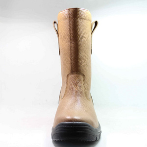 cold winter comfortable steel toe water proof protection knee high work boots for men