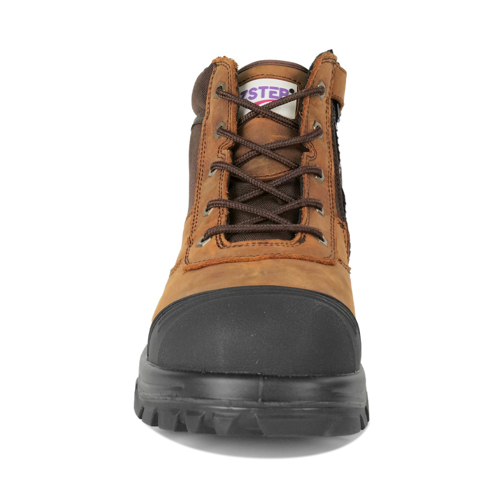 Cow Nubuck leather upper Breathable mesh lining steel toe insert cap safety shoes work boots