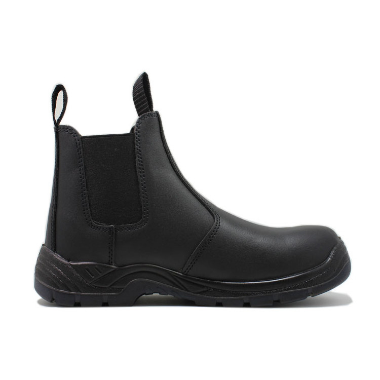 Black breathable Chelsea work boots for men