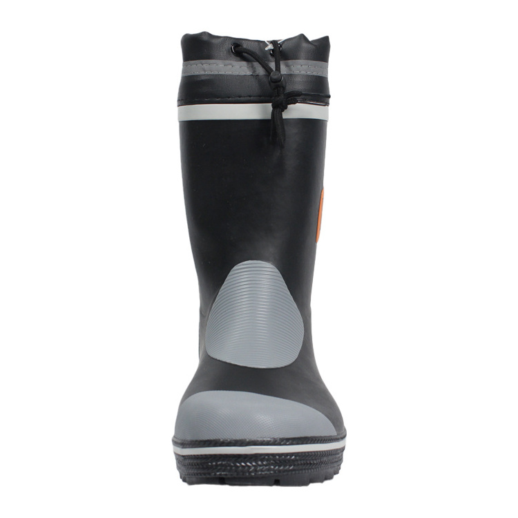 Oil resistant anti slip rubber  rain boots for men