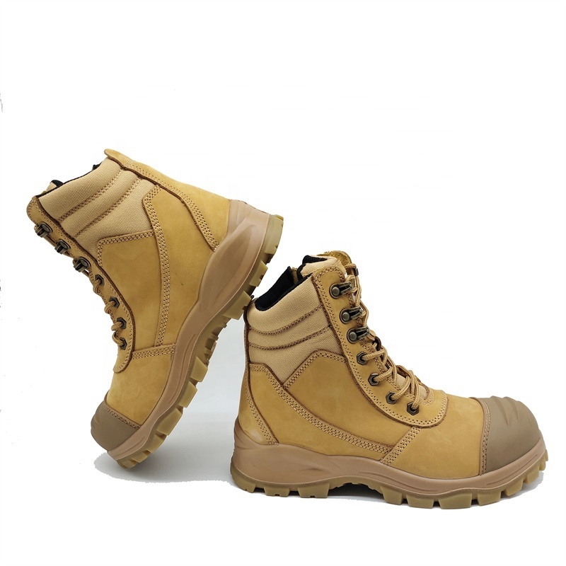 High Cut Nubuck Leather Australia work boots steel toe safety for miner