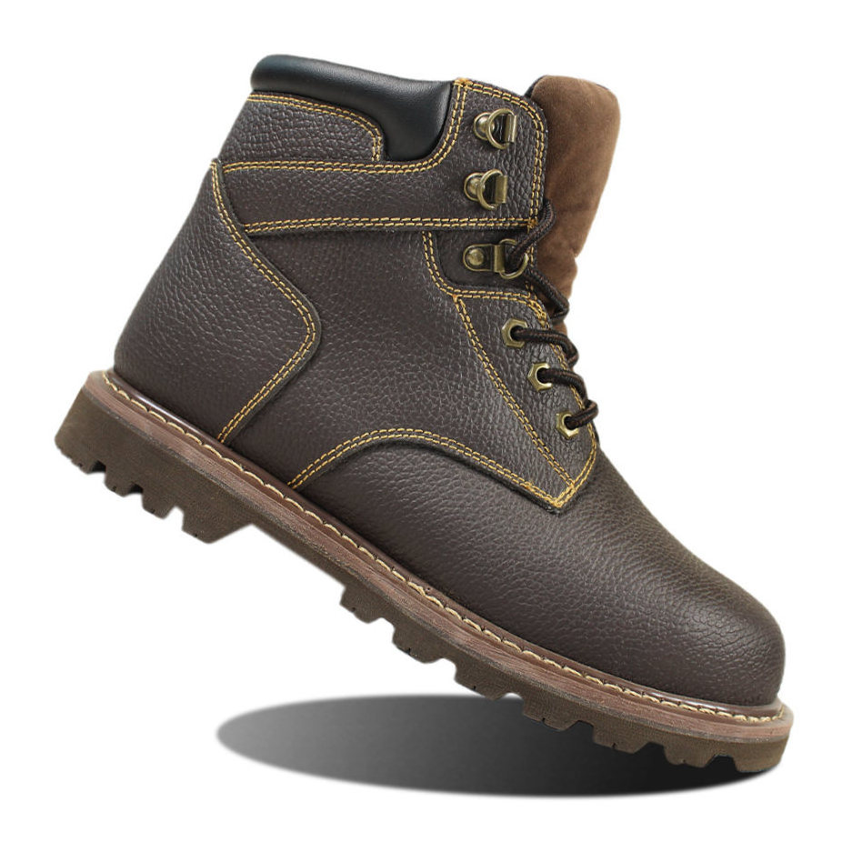 abrasion resistant soft lightweight custom men's luxury safety boots steel toe