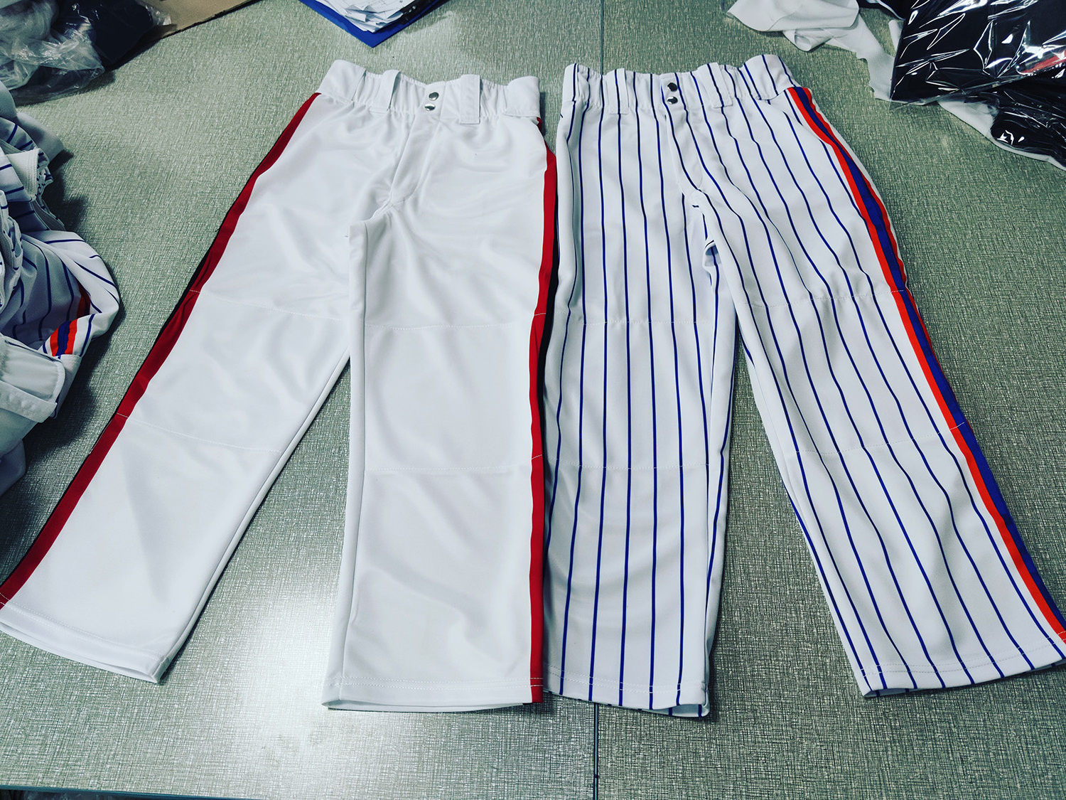 Youth ladies mens pinstriped custom sublimated baseball pants men