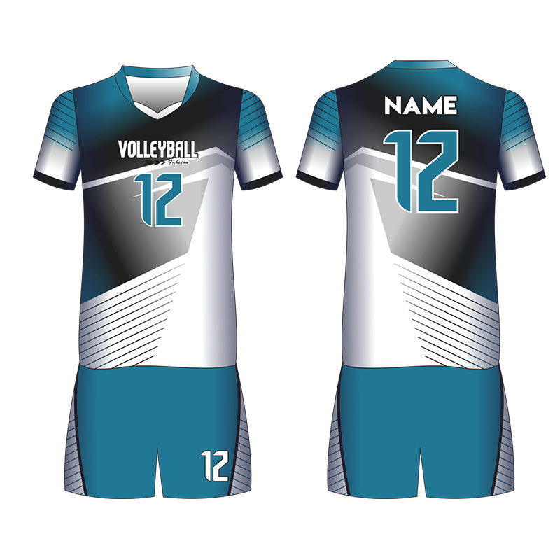 Mens design custom sublimation printed long sleeveless volleyball jerseys for women