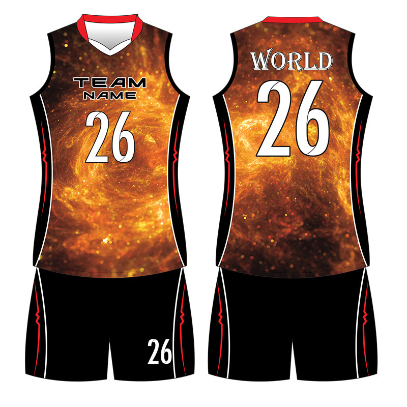 Mens design custom sublimation printed long sleeveless volleyball jerseys for women