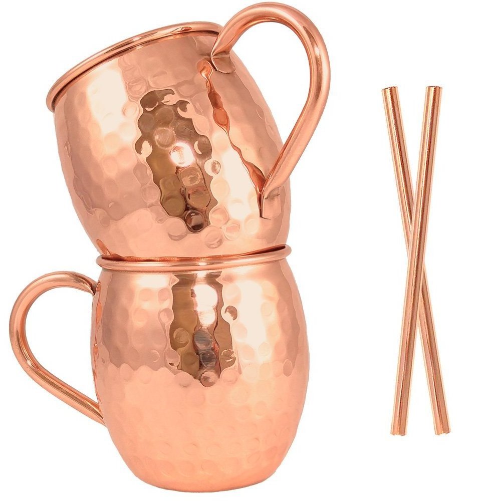 Hot selling Rose Gold Brass Hammered Pure Copper Water Bottle for Drinking Use at Bulk Price