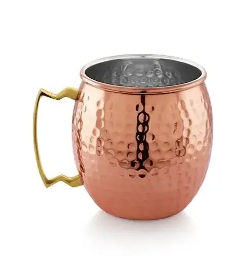 Hot selling Rose Gold Brass Hammered Pure Copper Water Bottle for Drinking Use at Bulk Price