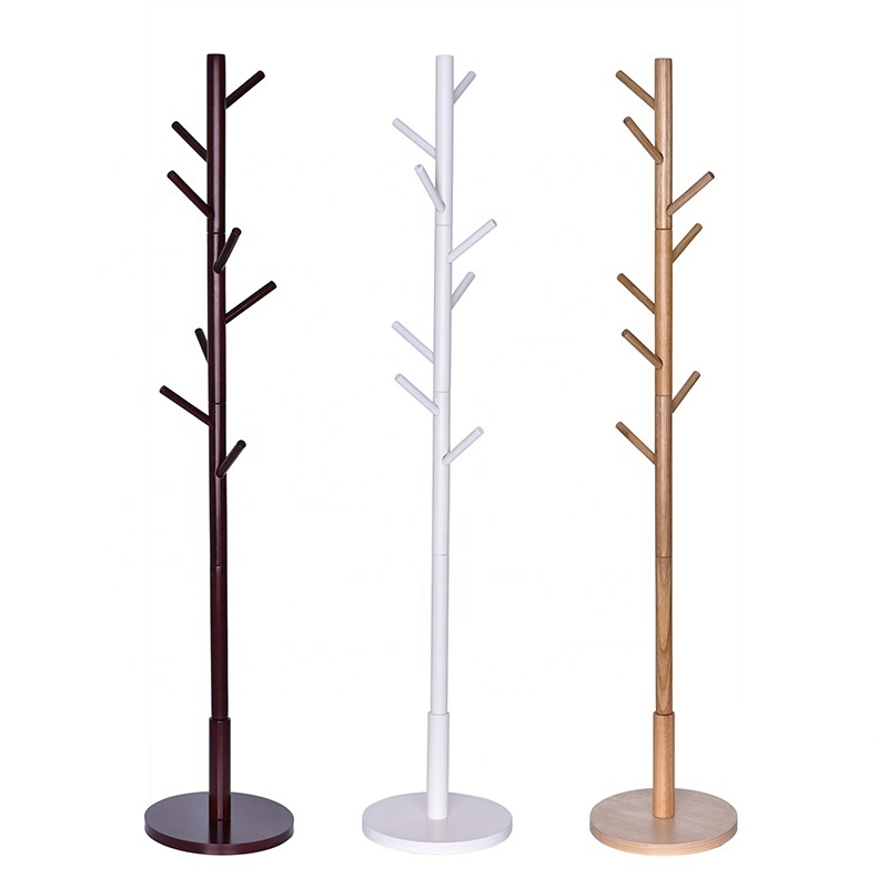 High quality wood coat bag rack coat tree wooden clothes hanger stand for clothes