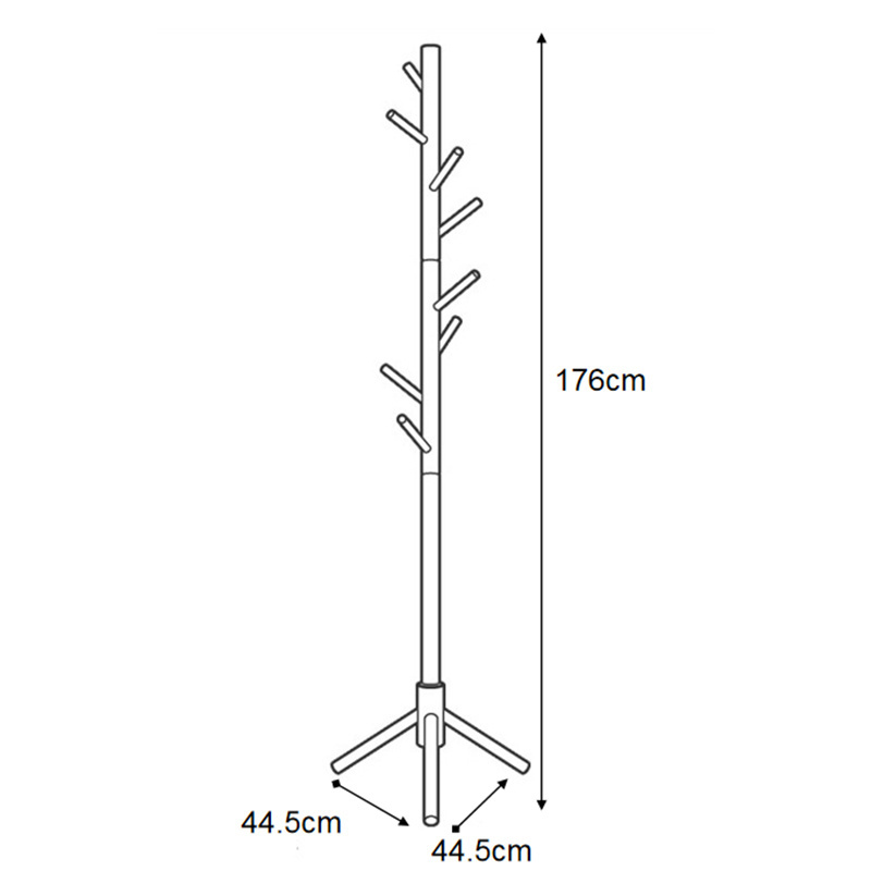 Best Selling Heavy Duty Office Coat Rack Stand with 6 Hooks for Clothes Hanger