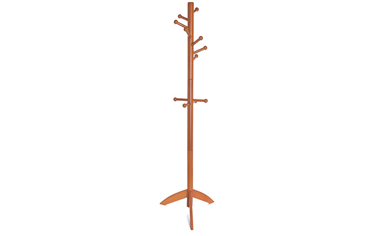 Super Easy Assembly Free Standing Solid Coat Hanger Stand for Clothes,Wood Coat Hanger Rack