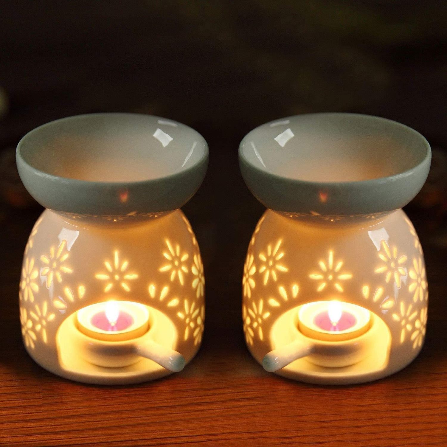 Ceramic  Candle Holder Oil Burner Essential Oil or Wax Melts Burner Aromatherapy Aroma Oil Diffuser Furnace Home Decoration