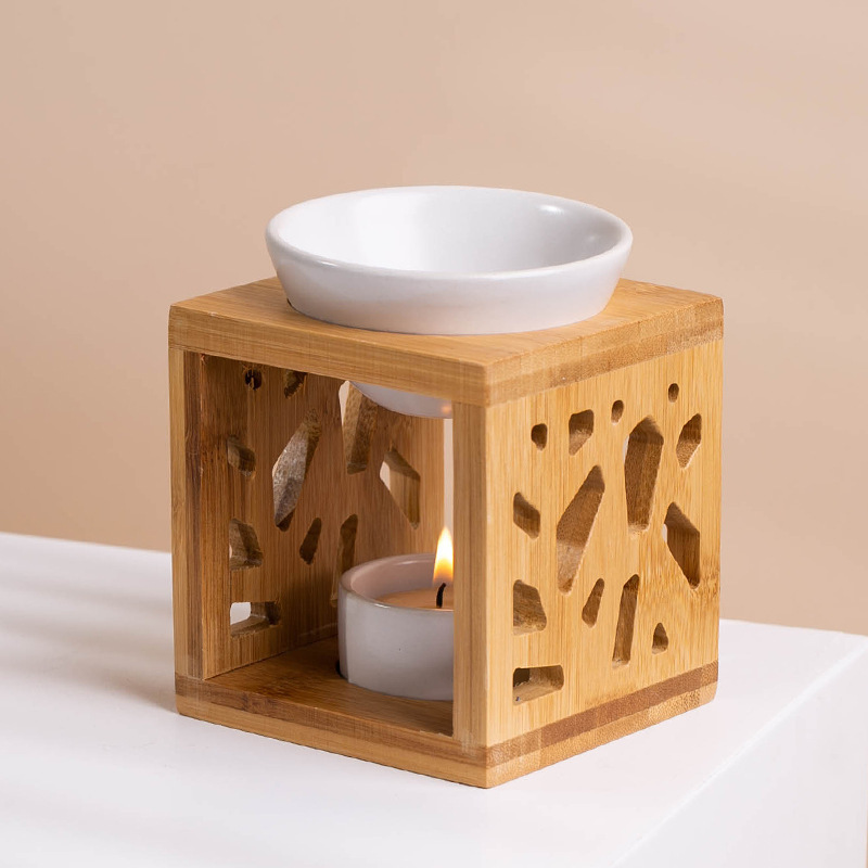 Wholesale Custom Tea Light Wax Warmer for Scented Wax Burner with Ceramic Bowl & incense perfume fragrance