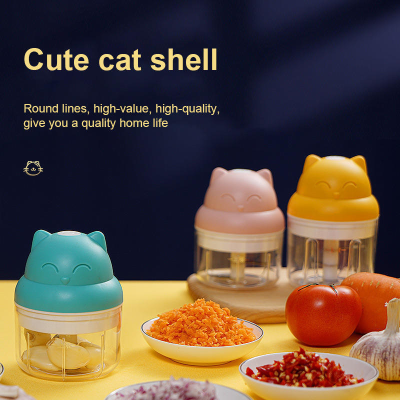 USB Charging Garlic Machine Baby Food Supplement Machine Mini Household Manual Garlic MasherMini Meat Grinder