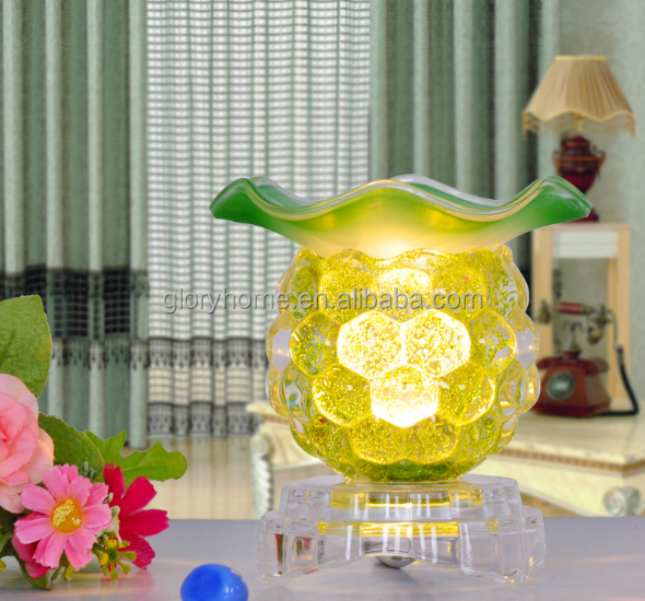 Creative Crafts crystal  Aroma Glass  Oil Burner Glass Oil Warmer Electric Dimmer Lamp Electric Essential Oil Burner