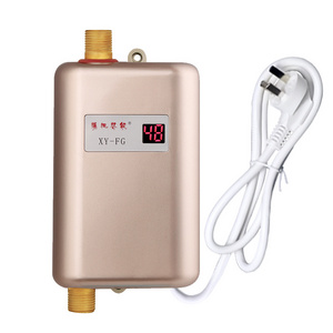 Top Rated Gold ABS material Instant Tankless Mini Instant Shower Electric Water Heater for home,kitchen,hotel