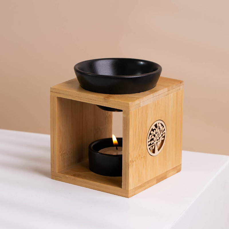 Wholesale Custom Tea Light Wax Warmer for Scented Wax Burner with Ceramic Bowl & incense perfume fragrance