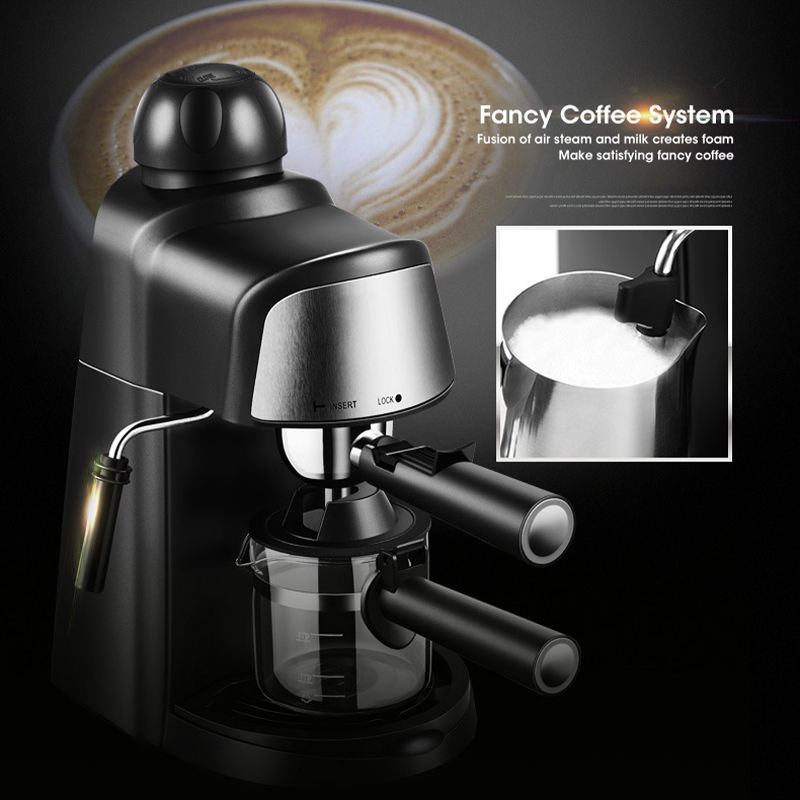 220V 5 Bar Home Small Automatic Espresso Coffee Machine Milk Frother Steam Integrated Coffee Maker