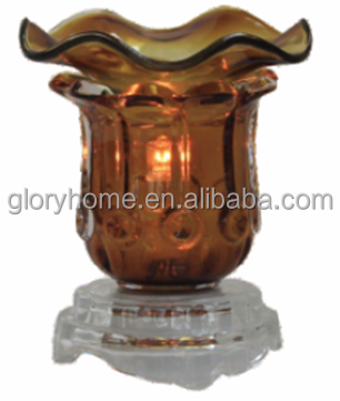 Hot selling Oil Burners Home Fragrance Smoke Decoration Home Smell Smoke  Oil Lamp Glass Aroma Lamp Oil burner