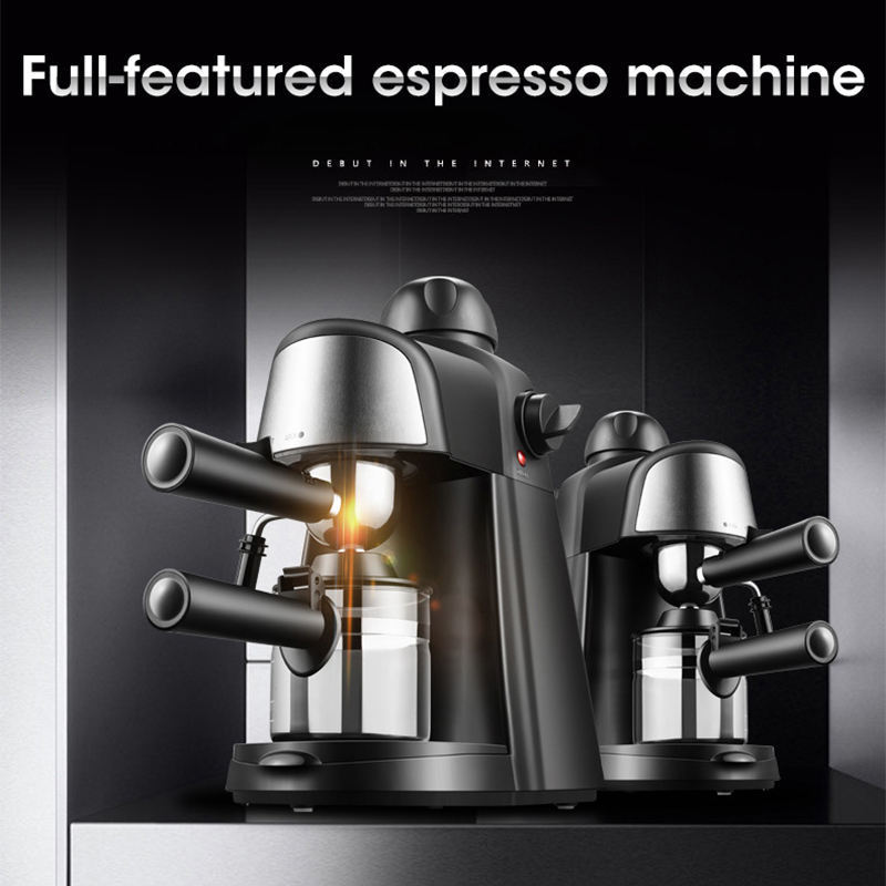 220V 5 Bar Home Small Automatic Espresso Coffee Machine Milk Frother Steam Integrated Coffee Maker