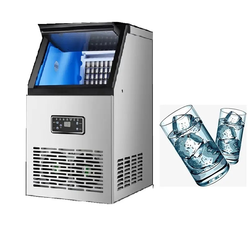 Commercial ice maker  25kg Per Day  Full Automatic Ice Maker Stainless Steel for coffee shop/home