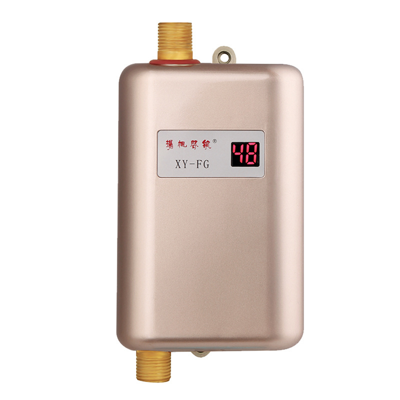 Top Rated Gold ABS material Instant Tankless Mini Instant Shower Electric Water Heater for home,kitchen,hotel