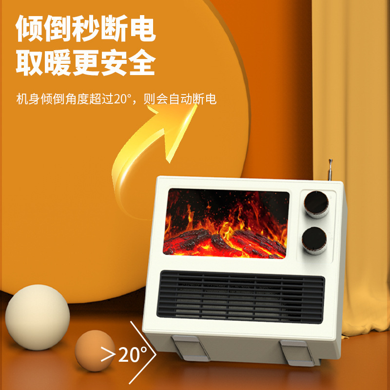 mini small portable indoor steel heater fireplace