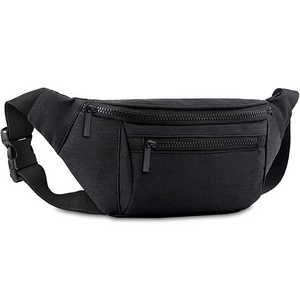 Outdoor Women Travel Running Small Belts Bag Waist Metal Zipper Fanny Pack Polyester Waist Sport Bags