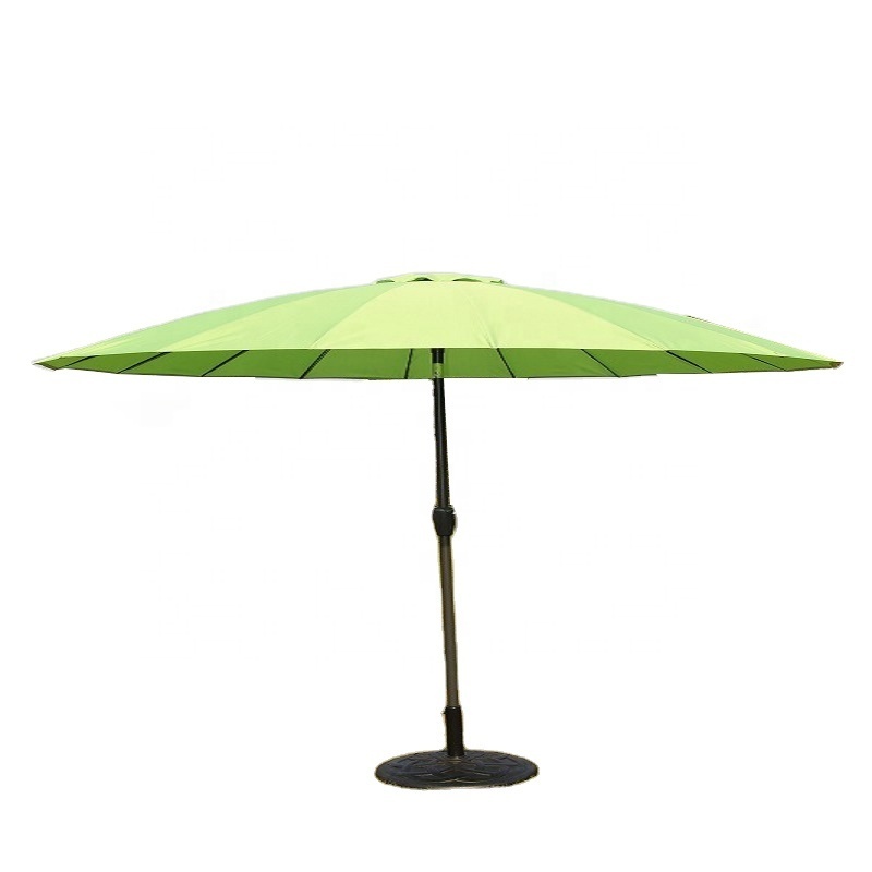 Hot Sale 2.7M*2.7M Medium Size Crank Folding Heavy Duty With Logo Prints  Outdoor Garden Patio Fiberglass Umbrella