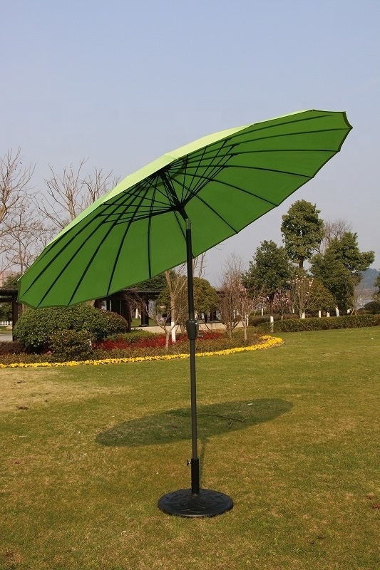 Hot Sale 2.7M*2.7M Medium Size Crank Folding Heavy Duty With Logo Prints  Outdoor Garden Patio Fiberglass Umbrella